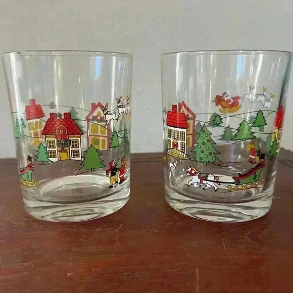 Jamestown, The Joy of Christmas, 14oz Glassware, Old Fashioned, Set of 2 60s - Picture 7 of 8